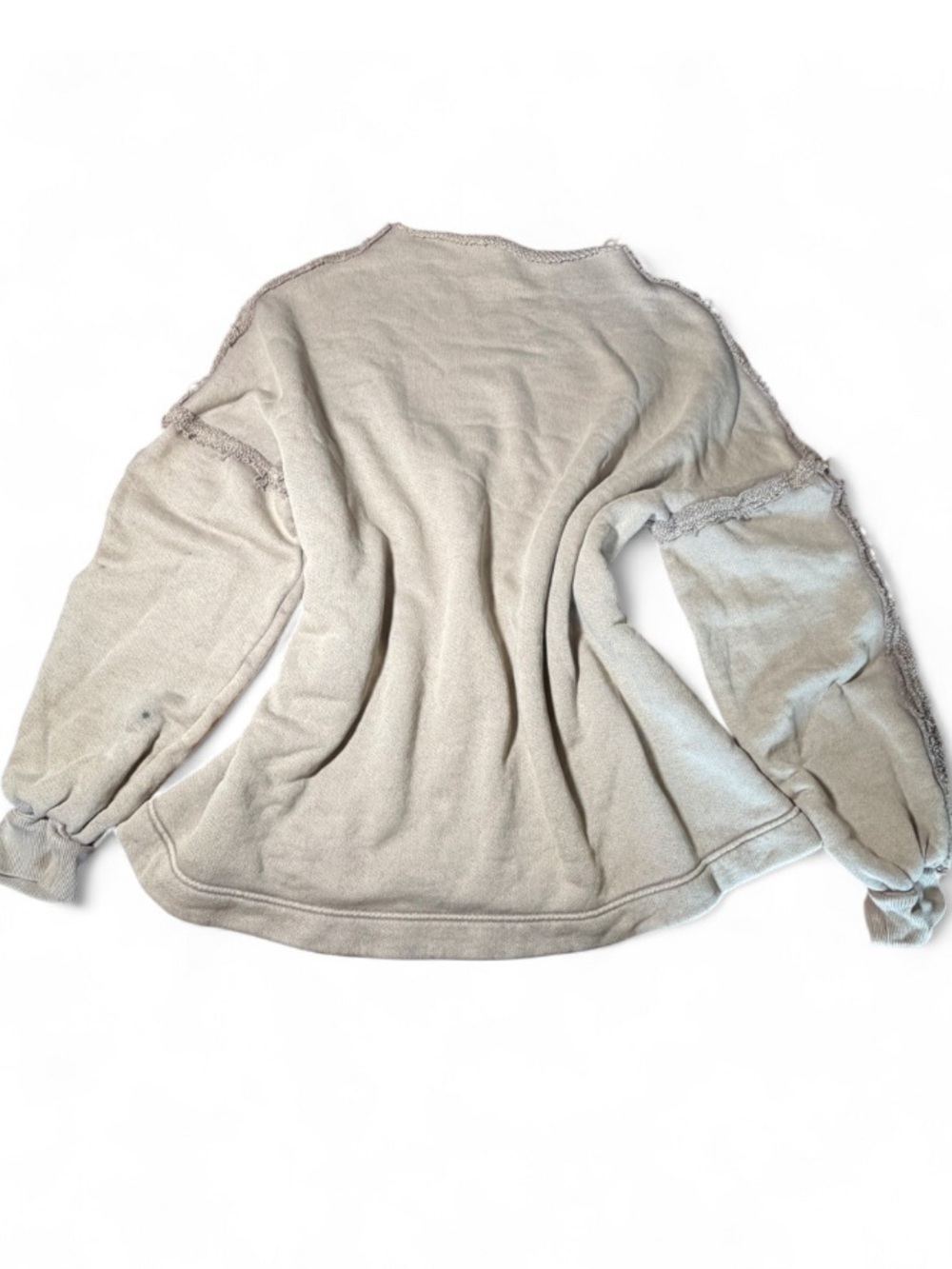 Free People We The Free Romy Roll Neck Sweatshirt Gray Oversized Small NWOT - Picture 6 of 9